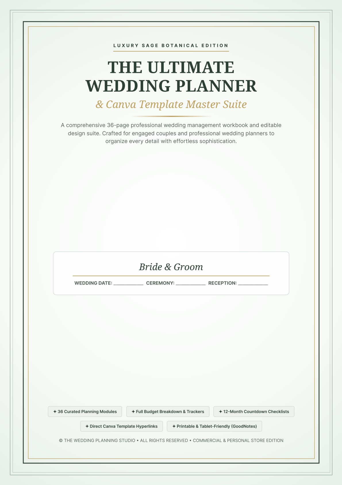 The Sage Bridal Wedding Planner Suite - Planners