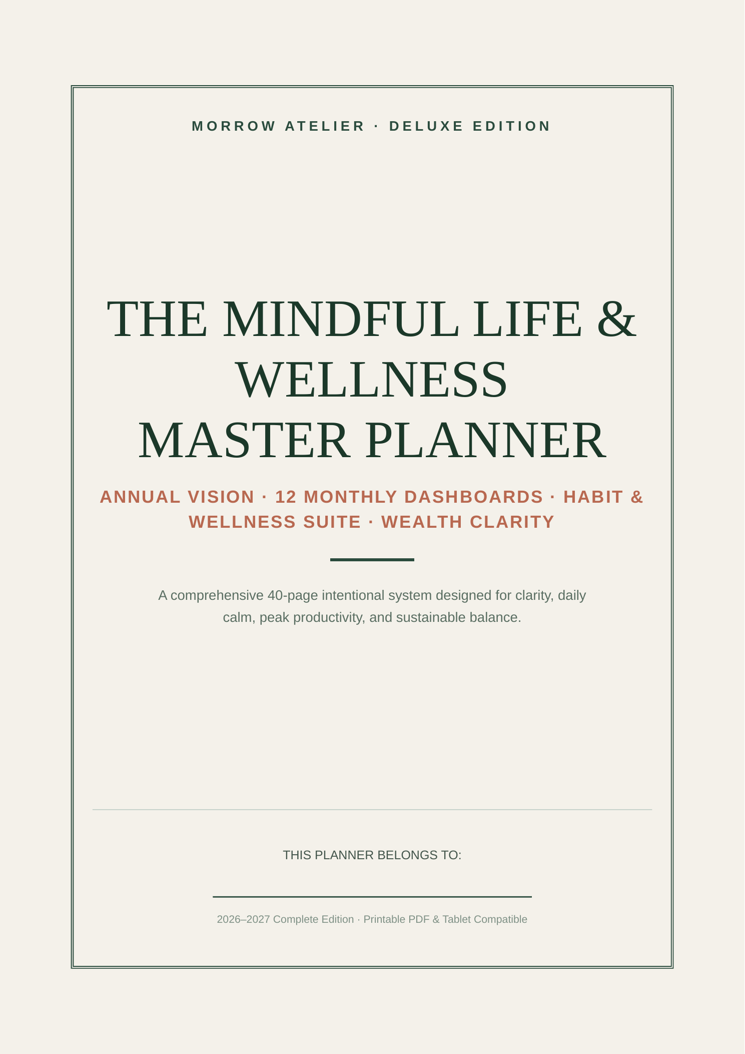 Mindful Daily & Weekly Reset Planner - Planners